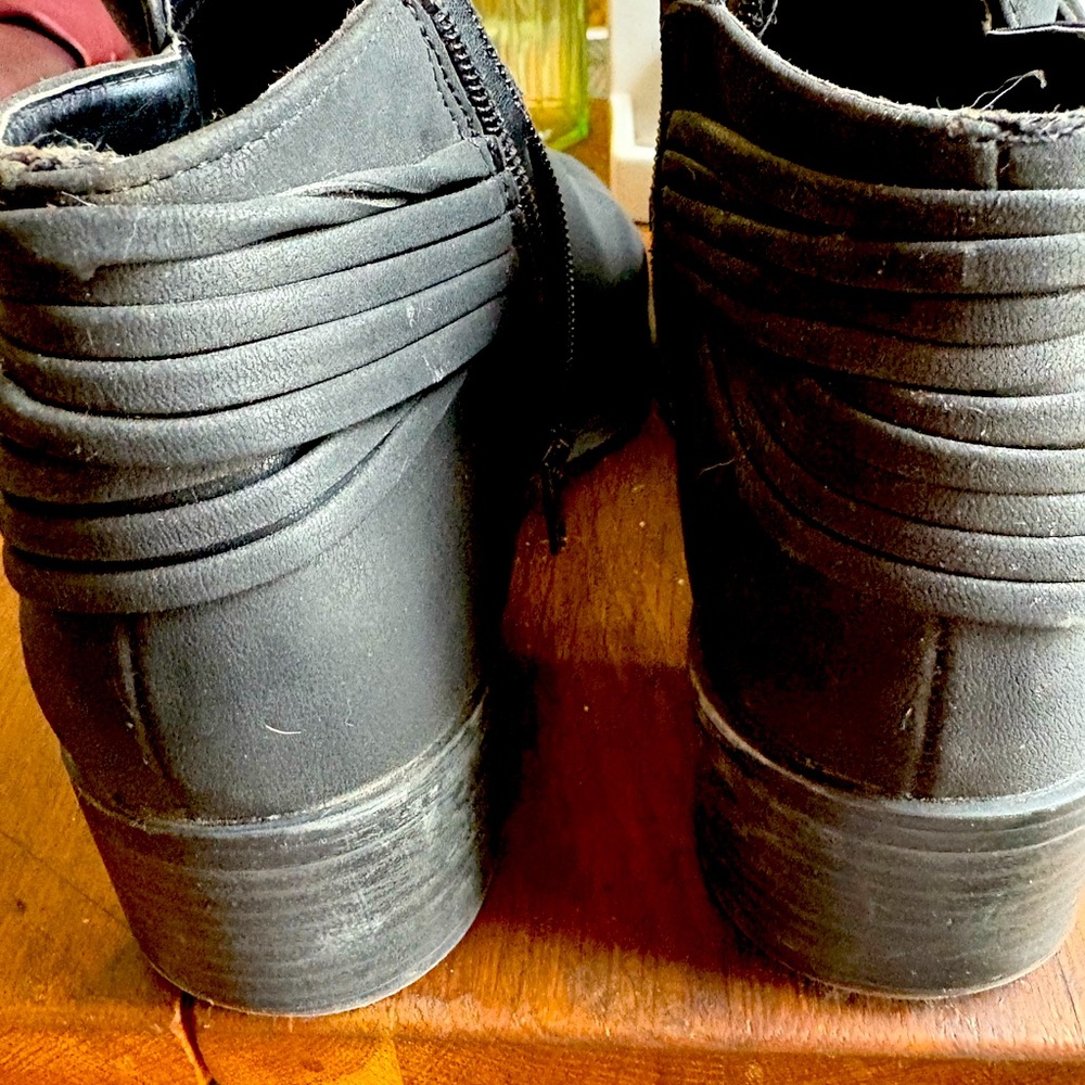 Women’s Black Leather Ankle Boots